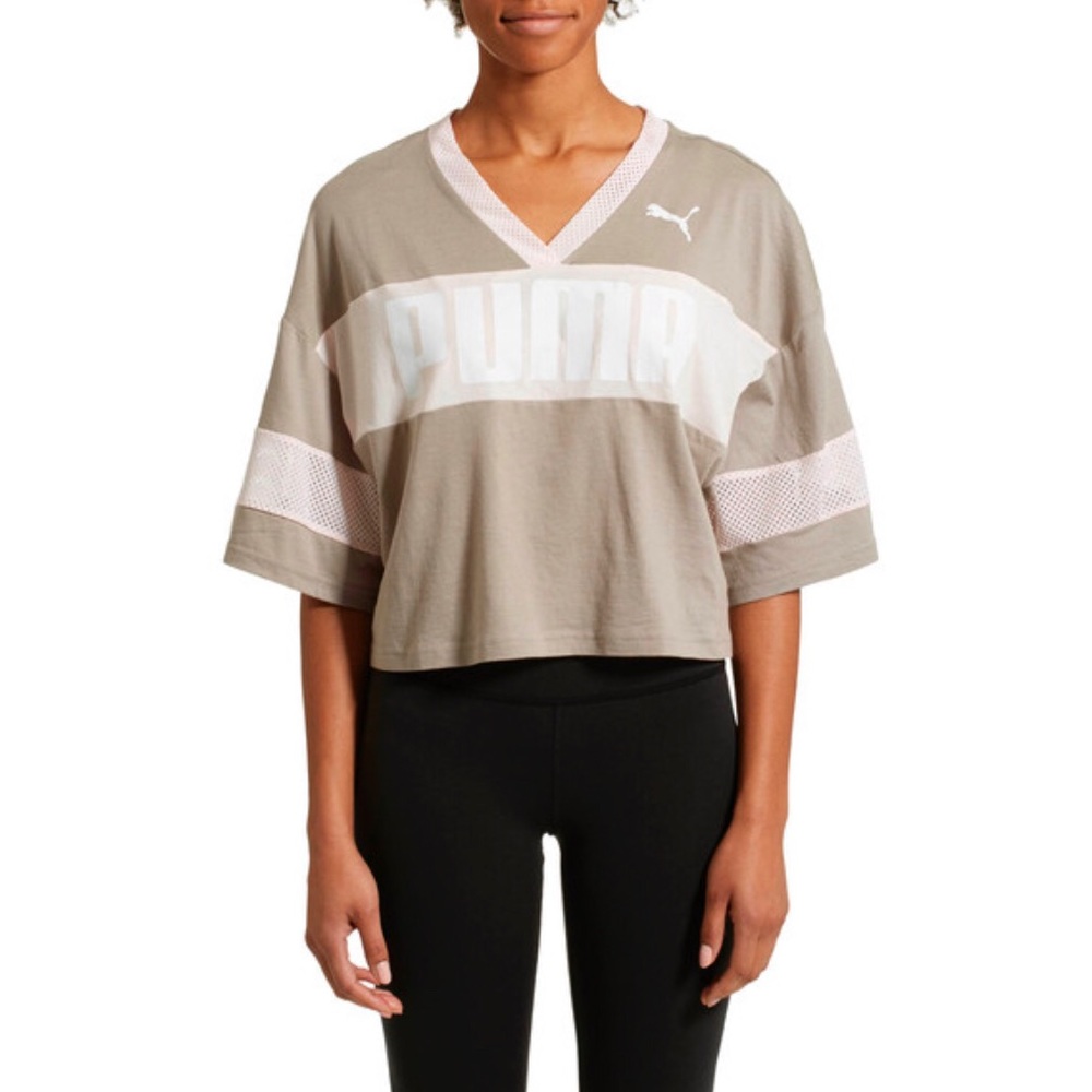 PUMA Women's Cropped Logo Tee Crop Top Basics XS